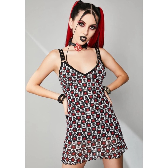 Widow Antisocial Anthem Mesh Mini Dress from Dolls Kill - Picture 6 of 11